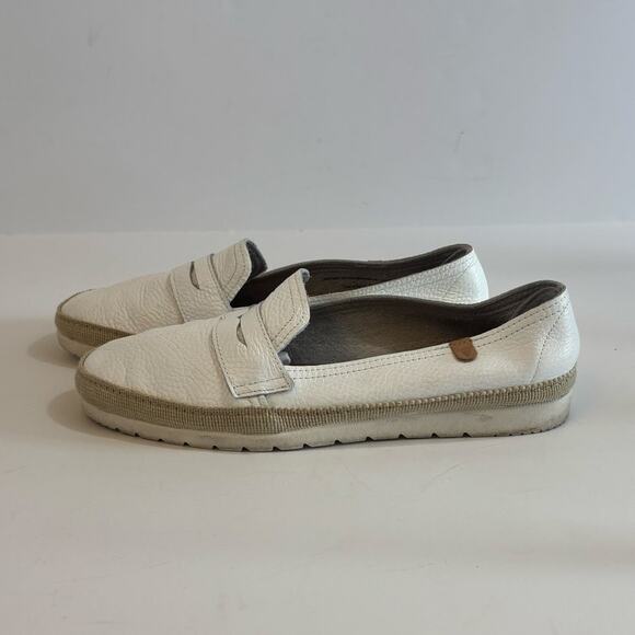 Verbanas Nuria White Leather Loafers Size 39/ US 8 - Picture 2 of 6